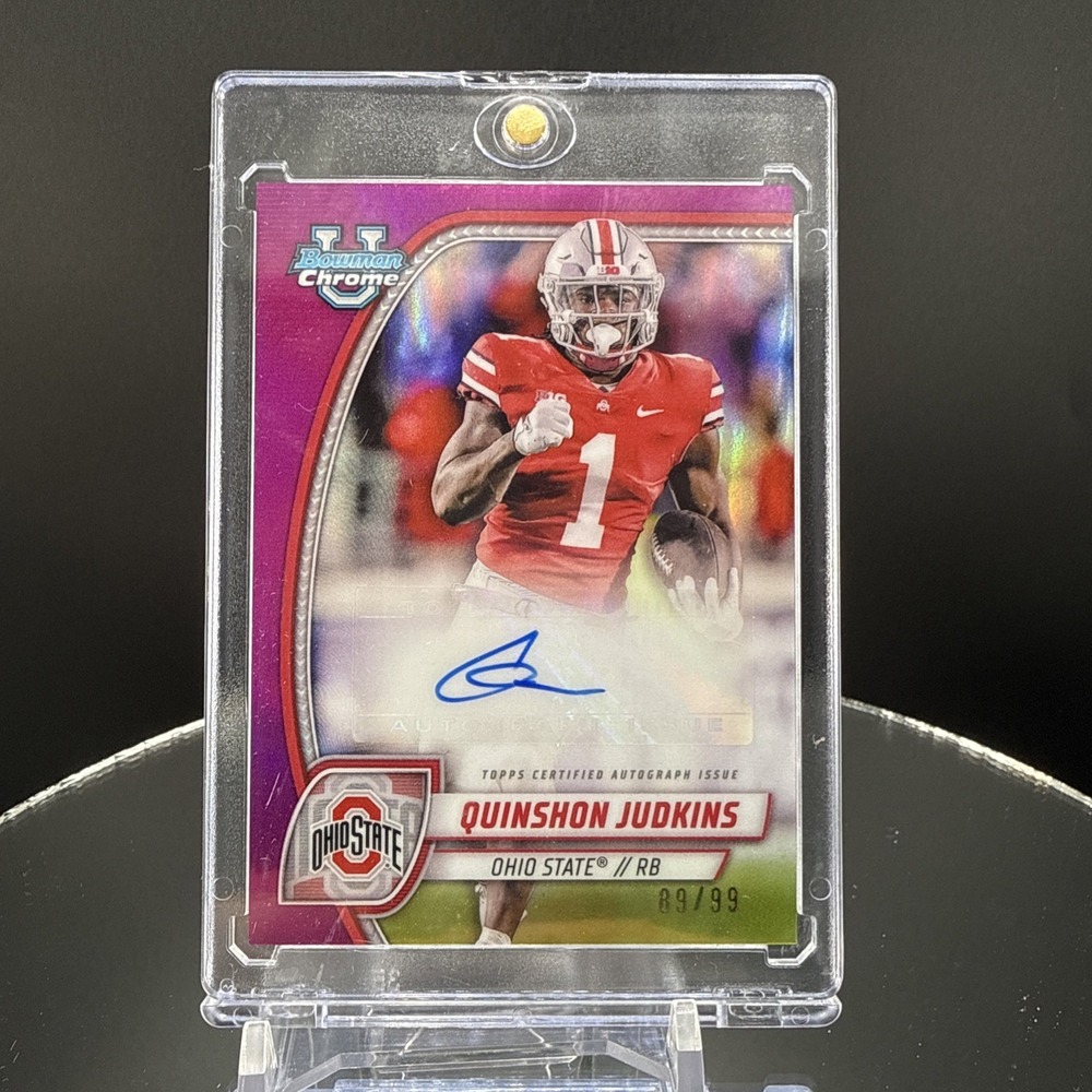 2024 Bowman Chrome U Quinshon Judkins Fuchsia Refractor Auto /99